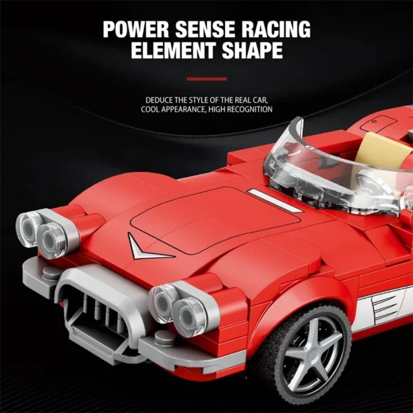 311PCS Red Roadster Car Building Block Creative City Vehicle Diy Car Model Bricks Desktop Display Toys For Kids Holiday Gifts - Image 3