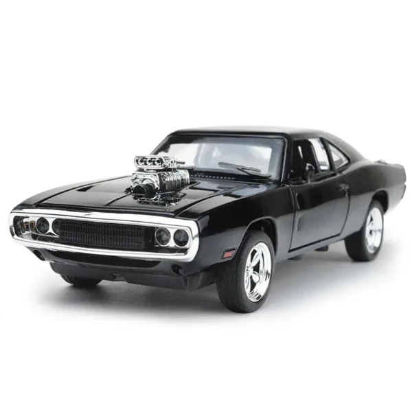 1:32 Simulation 1970 Dodge Charger Alloy Sports Car Model Sound Light Pull Back Luxury Car Children's Toy Gift Ornaments - Image 4