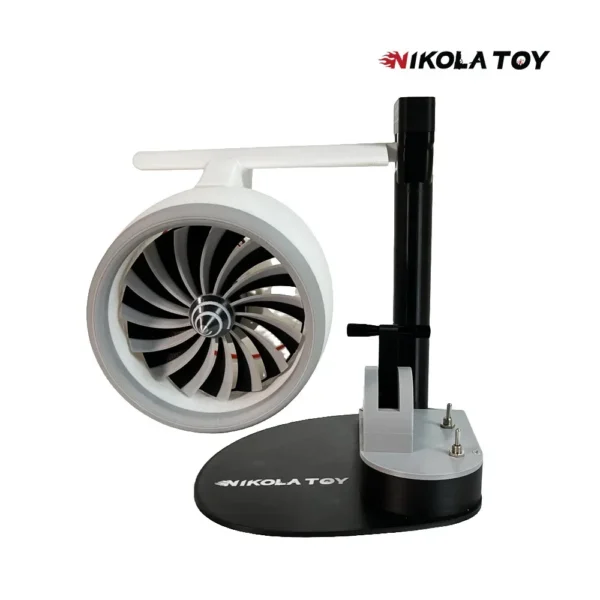 Creative Desktop Turbo Jet Fan Engine Model Adjustable Speed Push Rod JetFan USB with Humidifying Spray and Red-Light Tail Flame - Image 4