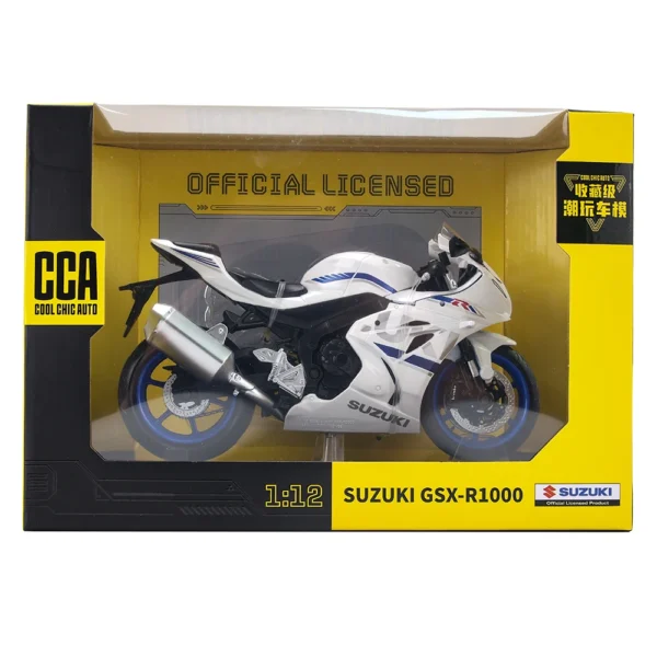 CCA 1:12 SUZUKI GSX-R1000 Alloy Motocross Licensed Motorcycle Model Toy Car Collection Gift Static die Casting Production - Image 6