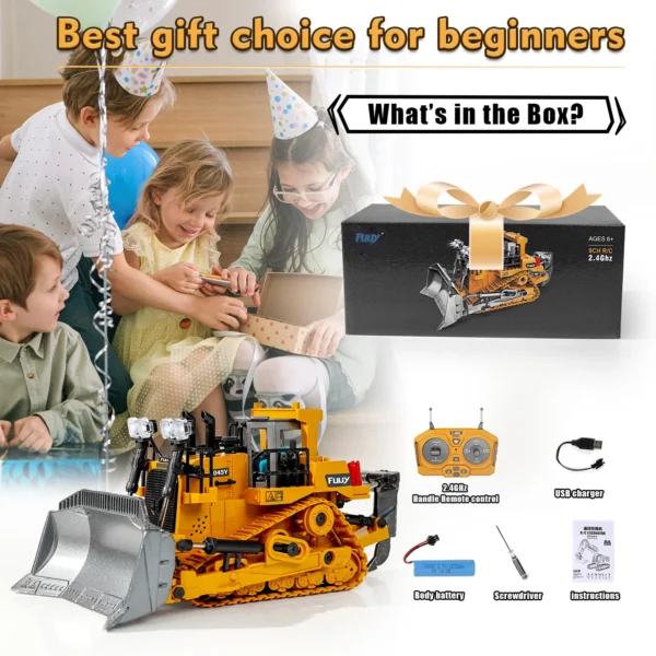 Children 2.4G Remote Control Excavator RC Model Car Toys Dump Truck Bulldozer Engineering Vehicle Christmas Birthday Gifts - Image 5