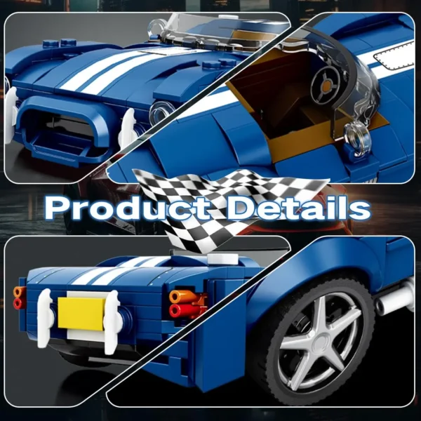 333PCS AC COBRA Car Building Block Set Creative City Vehicle Diy Car Model Bricks Desktop Display Toys For Kids Holiday Gifts - Image 6