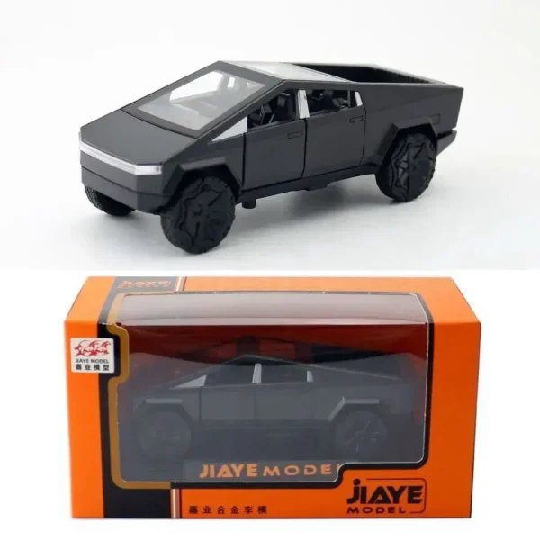 1:36 Tesla Cybertruck Pickup SUV Alloy Car Model Diecast Metal Toy Off-Road Vehicle Pull Back Truck Sound Light Toy Collection