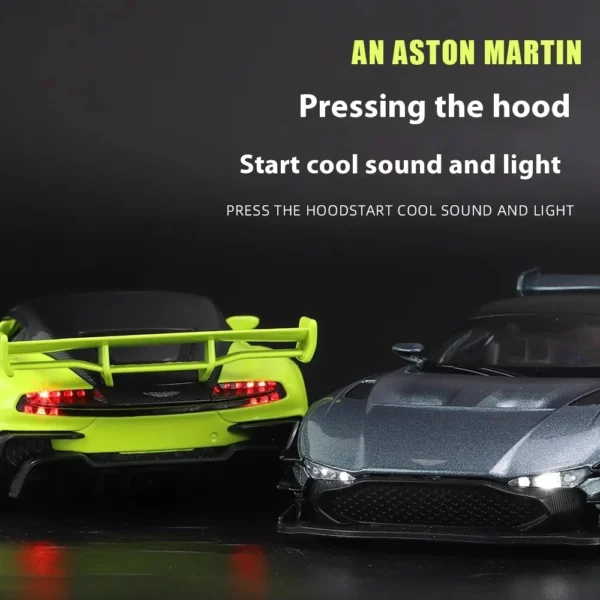 1:32 AstonMartin Vulcan Supercar Alloy Diecast Model Car Interior Decoration Sound & Light High Simulation Gift For Friend Box - Image 4