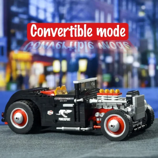 Technical Explosive Change Classic Car Model Building Blocks Bricks Moc Convertible Vehicle DIY Toys For Boys Children Gift Set - Image 4