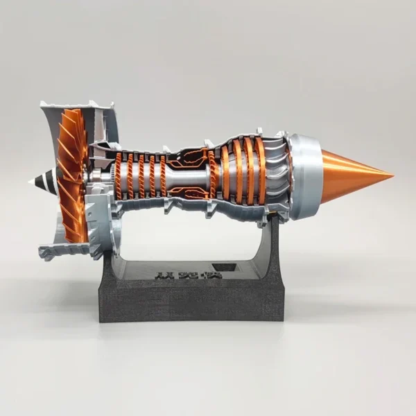 A380 Aircraft Turbofan Engine Electric Jet Engine 3D Printing Model PLA Mini Engine Electric Science Experiment Toy Gift - Image 3