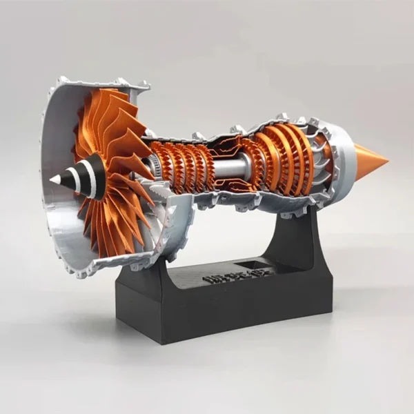 A380 Aircraft Turbofan Engine Electric Jet Engine 3D Printing Model PLA Mini Engine Electric Science Experiment Toy Gift - Image 2