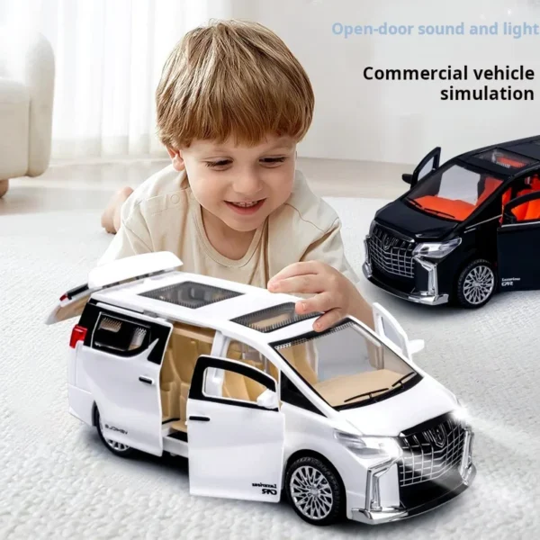 Children's Inertia Pull-back Car Toy with Lighting Sound Simulation Commercial Car Model Boy Gift Toy Car Kids Holiday Gift - Image 2