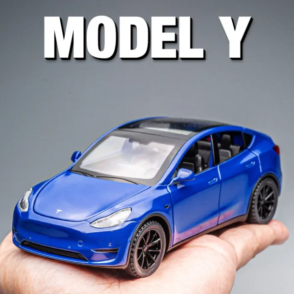 1:32 Tesla Model Y Alloy Car Model Diecast Metal Car Model Simulation Sound and Light Collection Childrens Toys Gift A963