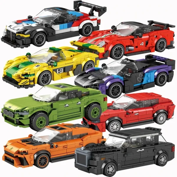 City Sports Car Series Building Blocks Speed Champion Racing Car Model Bricks Kit Boy DIY Educational Toy For Kids Holiday Gifts