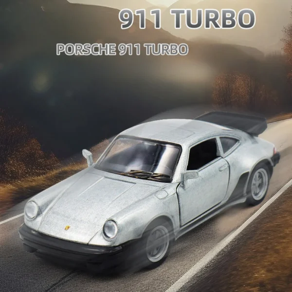 MAKEDA 1/36 Scale Porsche 911 Turbo Toy Car Model Alloy Diecast Retro Racing with Pull Back Scale Model for Boy Gift Collection - Image 3