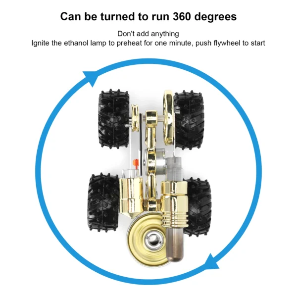 Stirling Engine Model Miniature Car Motor Educational Physics Science Experiment Toy Gifts - Image 3