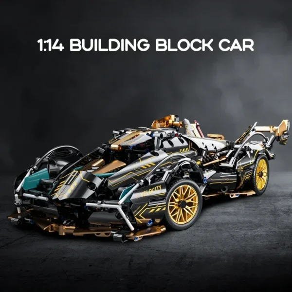 1:14 Rc Car Racing Building Blocks 1200Pcs Set Technical Expert Sport Vehicle Model Power Moc Bricks DIY Toy Kids Birthday Gifts - Image 4