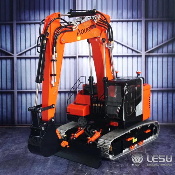 In Stock LESU 1/14 Metal Hydraulic RC Excavator Aoue ET26L RC Earth Digger Truck TOUCAN Toys for Boys Pump Valve ESC GPS TH19233 - Image 2