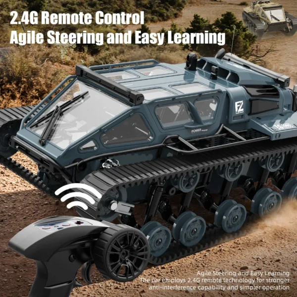 2.4G JJRC C8812 Full Scale Tracked RC Tank Remote Control Car With 360° Rotation Drift RC Model Off-Road Vehicle Children Gift - Image 5