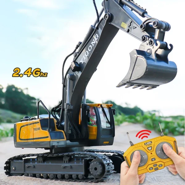 1:20 RC Excavator Dumper Car 2.4G Remote Control Engineering Vehicle Crawler Truck Bulldozer Toys for Boys Kids Christmas Gifts - Image 3