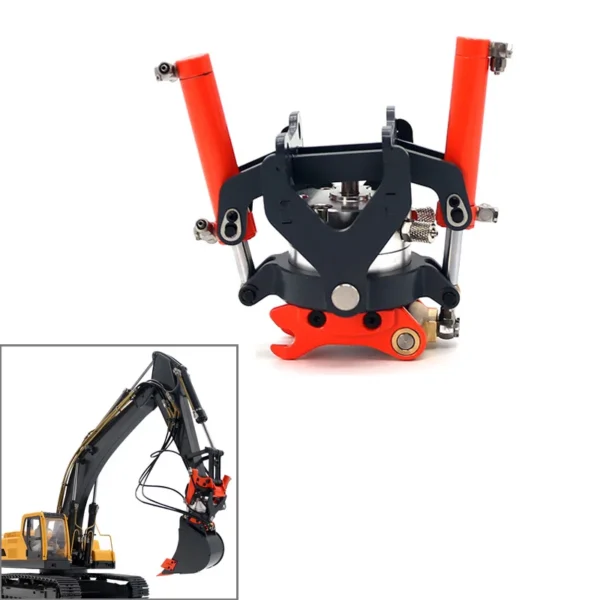 JDM V2 360L RC Earth Digger 1/14 Metal Hydraulic Excavator JDM 106 Remote Control Truck Assembled Model I6S Radio RC Toy TH18487 - Image 5