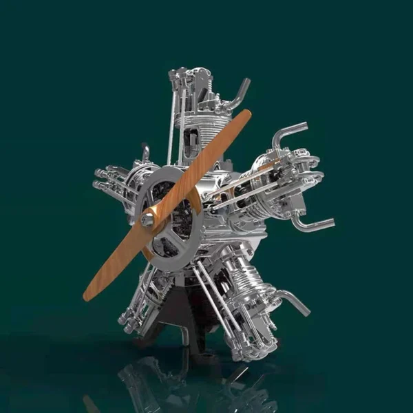 TECHING 1/6 Five Cylinder Radial Engine Model Full Metal DIY Engine Assembly Kit Model Toy - Image 5