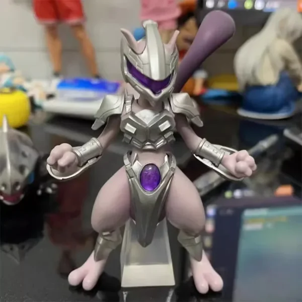 11cm Pokemon Figure Mewtwo Anime Figure Steel Mewtwo cool Figurine Pvc Statue Model Decorations Toys for Kid Gifts Collection - Image 2