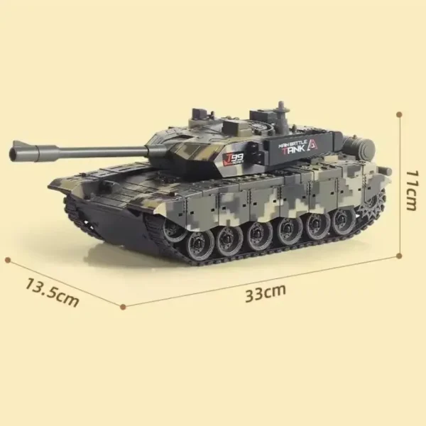 2.4G Remote Control Tracked Tank With Lights 5 11CH Remote Control Armored Vehicle Model Kids Toys Multiplayer Competition Game - Image 6