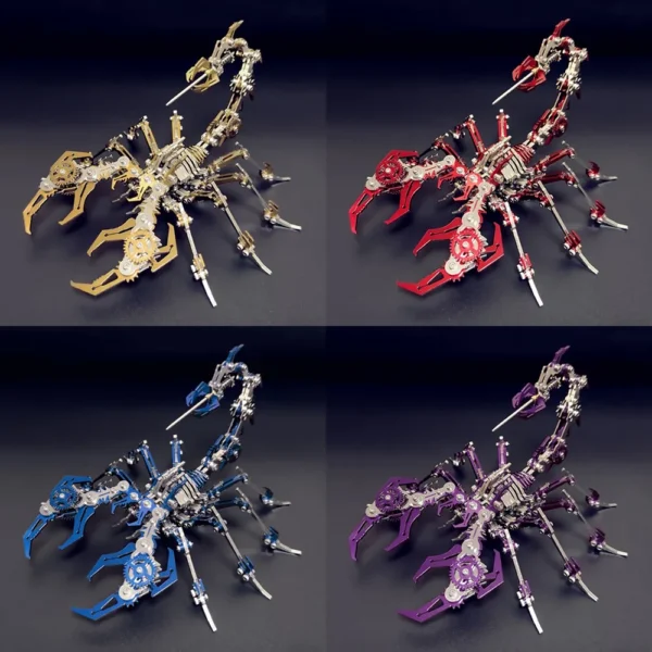 3D Scorpions Metal Puzzle Steampunk Mechanical Insect Model Kit Detachable Steel Construction Building Toy For Adults