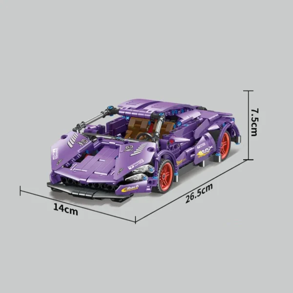 Technical Super Racing Car Model Building Blocks Automobile Pull Back DIY MOC Vehicle Bricks Children GIft Toys - Image 2