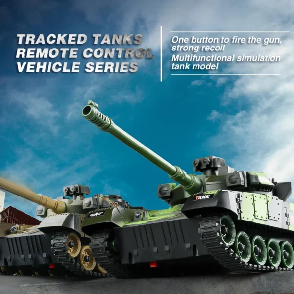 RC Tank Military War Battle United States M1 Leopard 2 Remote Control Electronic Toy Car Tactical Model Gifts for Boys Children - Image 2