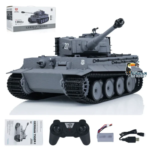 Toys for Boys Taigen 1/24 RC Battle Tank Tiger I Radio Control Military Tanks Infrared Combat Cars Vehicle TH23570 - Image 2