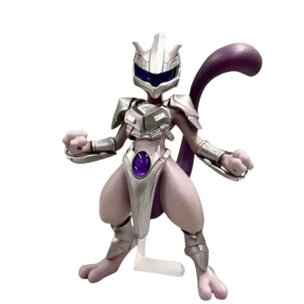 11cm Pokemon Figure Mewtwo Anime Figure Steel Mewtwo cool Figurine Pvc Statue Model Decorations Toys for Kid Gifts Collection - Image 6