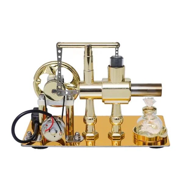 Hot Air Single Cylinder Stirling Engine Generator Physics Popular Science Production Invention Collection Toy - Image 3