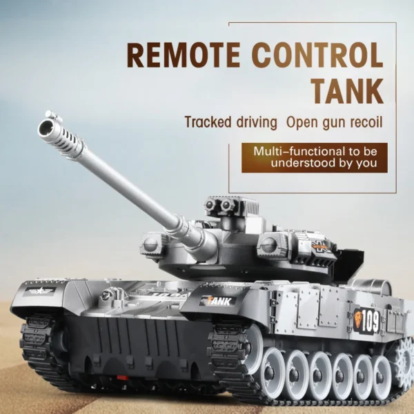 RC Tank Military War Battle United States M1 Leopard 2 Remote Control Electronic Toy Car Tactical Model Gifts for Boys Children