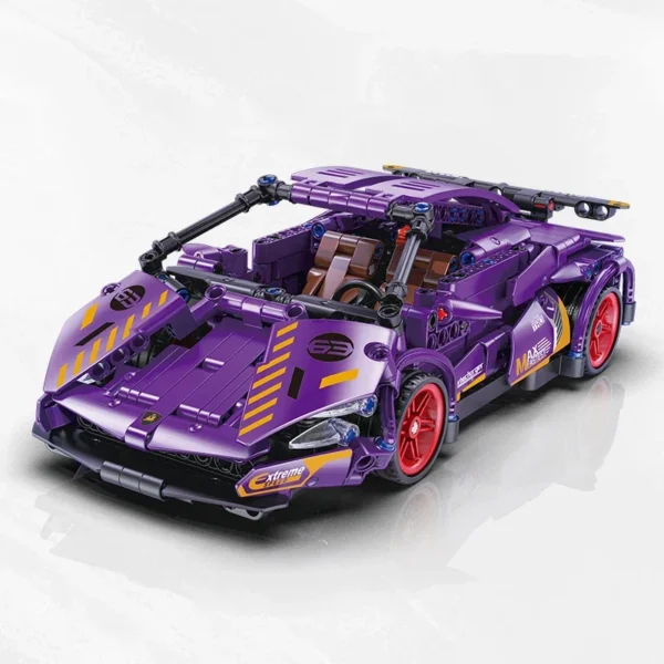 Technical Super Racing Car Model Building Blocks Automobile Pull Back DIY MOC Vehicle Bricks Children GIft Toys - Image 6