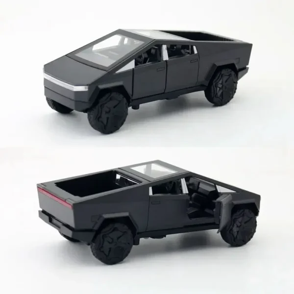 1:36 Tesla Cybertruck Pickup SUV Alloy Car Model Diecast Metal Toy Off-Road Vehicle Pull Back Truck Sound Light Toy Collection - Image 5