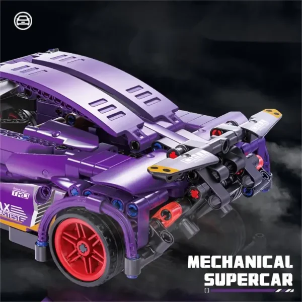 Technical Super Racing Car Model Building Blocks Automobile Pull Back DIY MOC Vehicle Bricks Children GIft Toys - Image 4