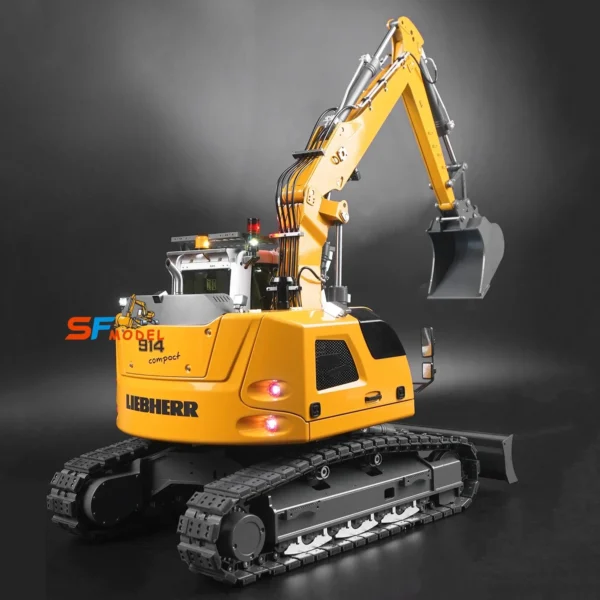 914 RC Hydraulic Excavator 1/14 Small Short Tail Hydraulic Excavator Metal Model RTR Engineering Remote Control Car Model Toy - Image 2