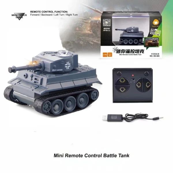 Xmas Mini RC Tank 4Channel Battle Military Crawler Shooting Radio Controlled Electronic ourdoor Toy Tank for Kids Gift Wholesale - Image 3