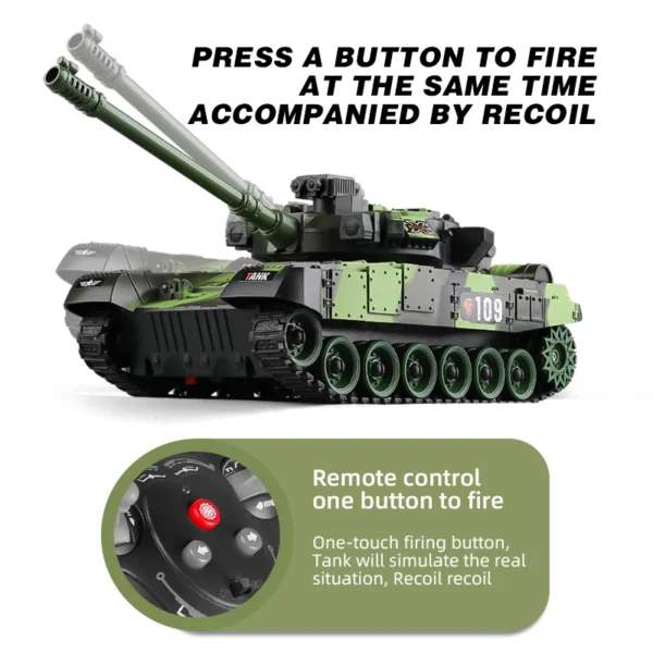 RC Tank Military War Battle United States M1 Leopard 2 Remote Control Electronic Toy Car Tactical Model Gifts for Boys Children - Image 4