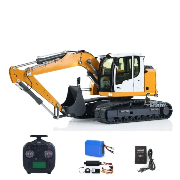 1/14 Sacle R920 RC Hydraulic Excavator JDM-208 RTR Metal Remote Control Digger Construction Truck Car Toys Light System Model