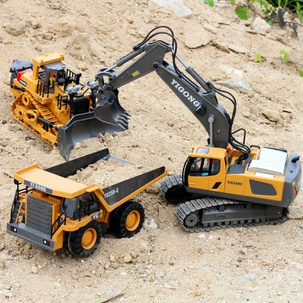 1:20 RC Excavator Dumper Car 2.4G Remote Control Engineering Vehicle Crawler Truck Bulldozer Toys for Boys Kids Christmas Gifts - Image 2