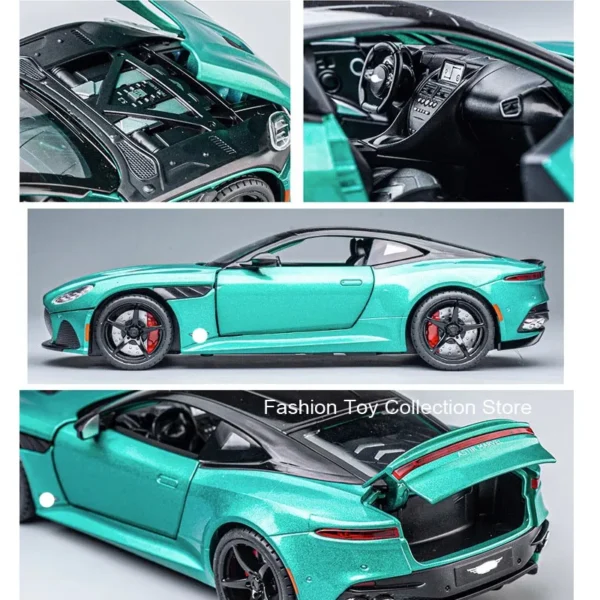 1: 24 Aston Martim DBS Alloy Car Model High Simulation Diecasts Toy With Sound and Light Pull Back Vehicles Decoration Toys - Image 5