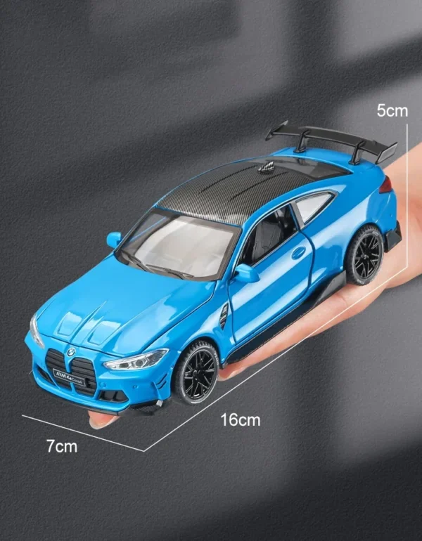 1:32 BMW M4 Coupe sports car High Simulation Diecast Metal Alloy Model car Sound Light Pull Back Collection Kids Toy Gifts - Image 4