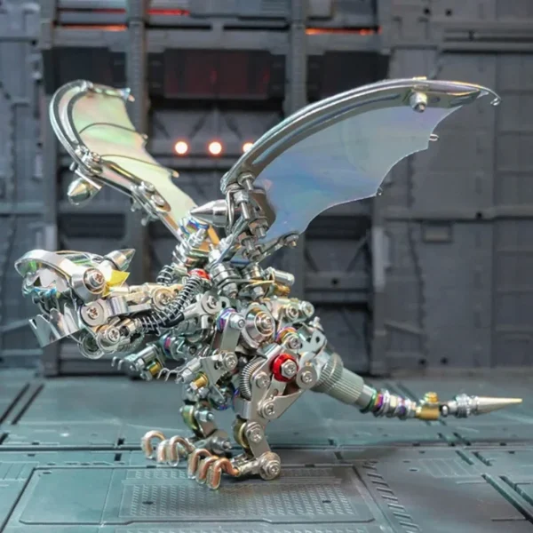 DIY Metal Colorful Dragon Model Kit Mechanical 3D Puzzles Dragons Models Assembly Animals Toys for Adults Teens Gift - 630PCS - Image 2