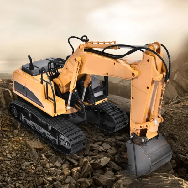 2.4G 1/14 Scale 15 Channel Electronic Excavator Remote Control Truck RC Toy - Image 2