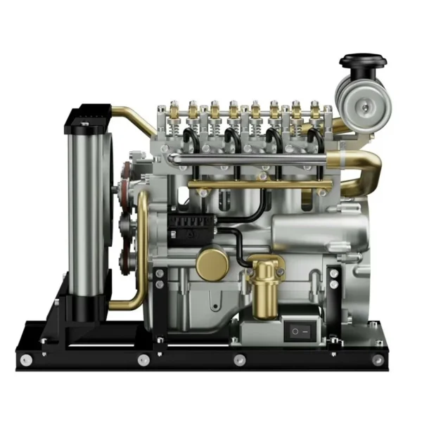 TECHING Mini Diesel Four-cylinder Mechanical Engine Model Can Start Metal Assembled Engine Model Toy Physics Experiment - Image 2