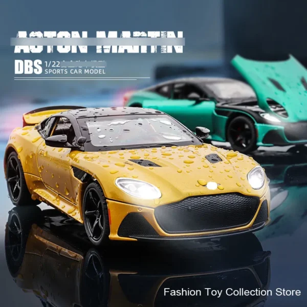 1: 24 Aston Martim DBS Alloy Car Model High Simulation Diecasts Toy With Sound and Light Pull Back Vehicles Decoration Toys - Image 3