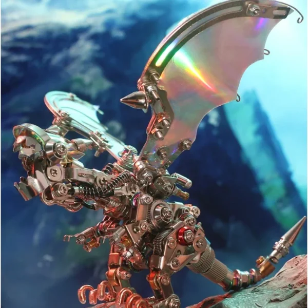 DIY Metal Colorful Dragon Model Kit Mechanical 3D Puzzles Dragons Models Assembly Animals Toys for Adults Teens Gift - 630PCS - Image 4