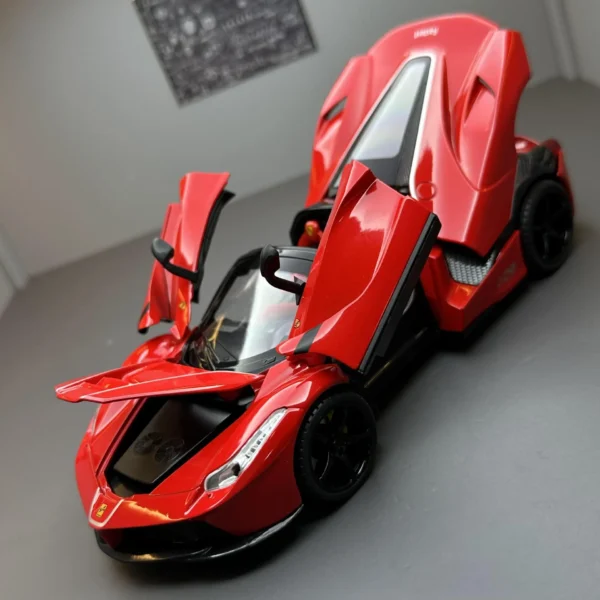 1:22 Ferrari Laferrari convertible Alloy Racing Car Model Diecast Metal Toy Vehicles Car Model Simulation Kids Toy Gift E187 - Image 4