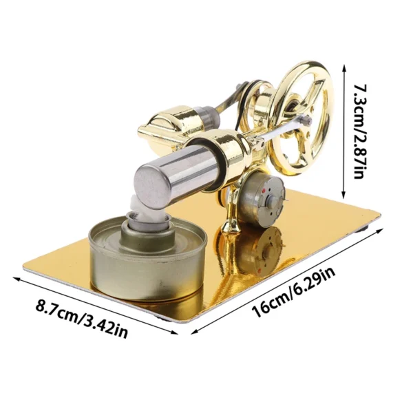 Hot Air Stirling Engine Motor Model Fluid Dynamic Physics Experimental Model Educational Science Toys - Image 6