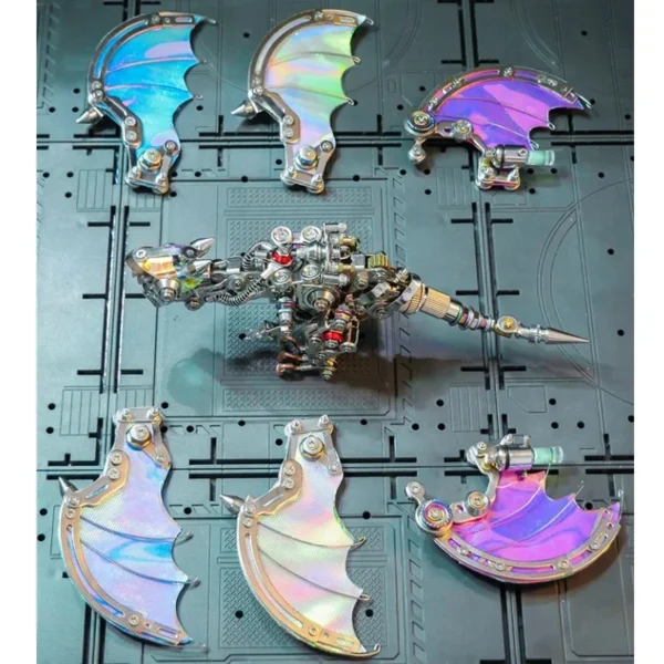 DIY Metal Colorful Dragon Model Kit Mechanical 3D Puzzles Dragons Models Assembly Animals Toys for Adults Teens Gift - 630PCS - Image 6