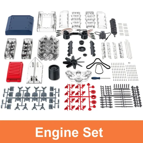 100+ Parts DIY V8 Engine Model KIT Assembled Four Cylinder Engine Model High-tech Educational Experiment Toy Gift - Image 6